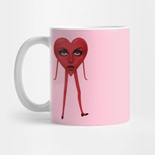 Red Twiggy Heart of 1966 Mug